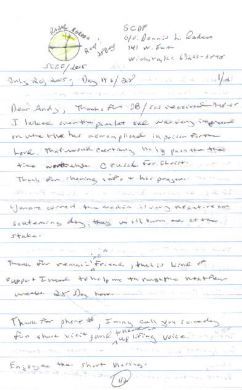 BTK Dennis Rader handwritten letter and envelope
