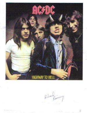 Richard Ramirez letter/envelope and SIGNED AC/DC Highway to Hell print out