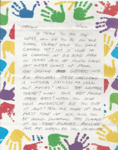 Richard Ramirez - Handwritten Letter and Envelope + Harley Quinn Drawing on Index Card