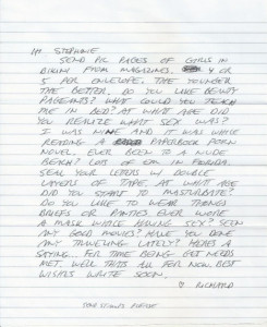 Richard Ramirez - Handwritten Letter and Envelope + Drawing