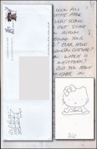 Richard Ramirez handwritten letters(2) and envelope + drawing