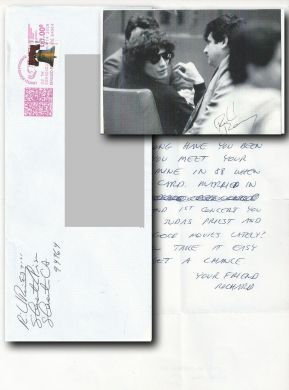 Richard Ramirez - Handwritten Letter and Envelope + Signed Paper photo