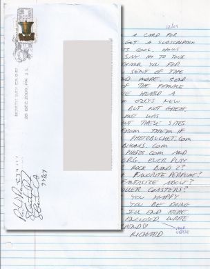 Richard Ramirez - THE NIGHT STALKER - Handwritten Letter and Envelope (2009)