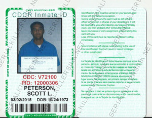 Scott Peterson - Official 2015 CDCR Inmate ID Card