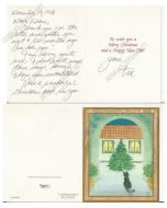 Ted Bundy - Christmas Card from 1988 Signed Ted