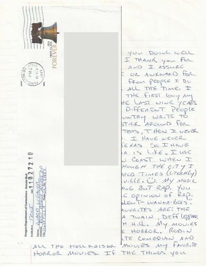 Ward Weaver III - Handwritten Letter and Envelope
