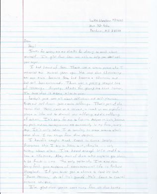 Luke Woodham - Mississippi school shooter - handwritten letter (DISCOUNTED - NO ENVELOPE)