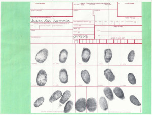 Isaac Zamora - True Fingerprint Chart On 8X11 Paper