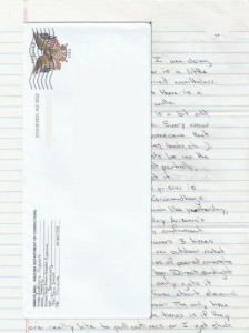 Zachary Eggers - Handwritten Letter and Envelope
